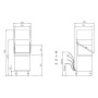 COLGED - Lave-vaisselle à capot - 15 litres - STEELTECH V1 - Panier 500 x 500 mm
