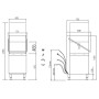 COLGED - Lave-vaisselle à capot - 22 litres - Panier 500 x 500 mm - TOPTECH - adoucisseur continu