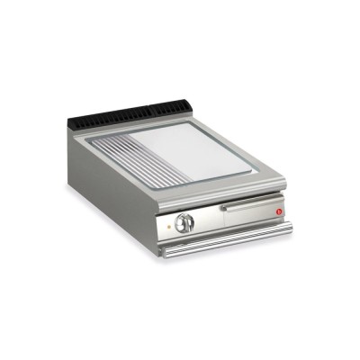 BARON - Plancha électrique - Plaque Chrome dur - 1/3 Rainurée - Largeur 600 mm - Gamme QUEEN 900