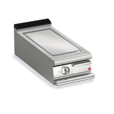 BARON - Top plancha électrique - Plaque lisse 17,3 dm² - Chrome dur - L. 400 mm - 305x490 - Gamme QUEEN 700