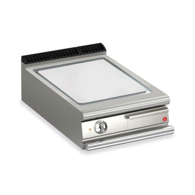 BARON - Top plancha électrique - Plaque lisse 27,5 dm² - Chrome dur - L. 600 mm - 505x490 - Gamme QUEEN 700