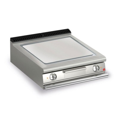 BARON - Top plancha électrique - Plaque lisse 37,3 dm² - Chrome dur - L. 600 mm - 705x490 - Gamme QUEEN 700
