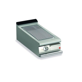 BARON - Top plancha électrique - Plaque rainurée 17,3 dm² - AISI 430 - L. 400 mm - 305x490 - Gamme QUEEN 700