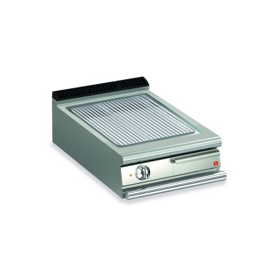 BARON - Top plancha électrique - Plaque rainurée 37,3 dm² - AISI 430 - L. 600 mm - 505x490 - Gamme QUEEN 700