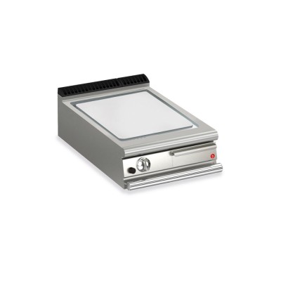 BARON - Top plancha gaz - Plaque rainurée 37,3 dm² - AISI 430 - Larg. 600 mm - 505 x 490 - Gamme QUEEN 700