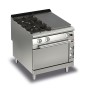BARON - Fourneau - 2 feux vifs + 1/2 plaque coup de feu sur four électrique - Gamme QUEEN 900 - 21 + 6 kW