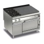BARON - Fourneau - 2 feux vifs + plaque coup de feu sur four gaz - Gamme QUEEN 900 - 36,5 kW