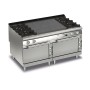 BARON - Fourneau - 4 feux vifs + plaque coup de feu sur 2 fours électriques - Gamme QUEEN 900 - 41 + 12 kW