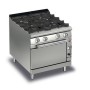 BARON - Fourneau - 4 feux vifs gaz sur four gaz - Gamme QUEEN 900