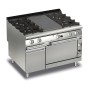 BARON - Fourneau - 4 feux vifs gaz sur four gaz + placard neutre - Gamme QUEEN 900