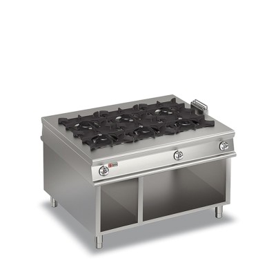 BARON - Plaque de cuisson - 6 feux vifs gaz sur baie libre - Gamme 1100