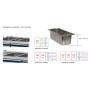 DALMEC - Saladette positive +4/+10°C - 4 x GN 1/1 - Couvercle acier - 3 portes pleines - Prof. 700