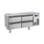BARON - Soubassement réfrigéré sans dessus - 4 tiroirs - 140 L - Gamme 650