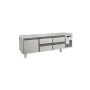 BARON - Soubassement réfrigéré sans dessus - 4 tiroirs + 1 porte - 220 L - Gamme 650