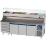 DALMEC - Table à pizza positive 0/+10°C - 606 L - 3 portes + 7 tiroirs - Prof. 800 - 600 x 400