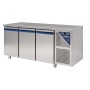 DALMEC - Table réfrigérée négative sans dosseret -18/-22°C - 350 L - 3 portes - Sans groupe logé