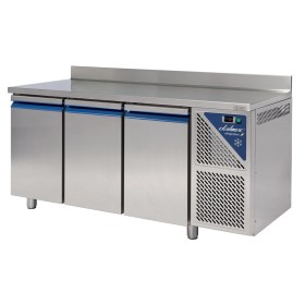 DALMEC - Table réfrigérée négative avec dosseret -18/-22°C - 460 L - 3 portes - Sans groupe logé