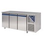 DALMEC - Table réfrigérée négative sans dosseret -18/-22°C - 460 L - 3 portes - Sans groupe logé