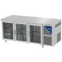 DALMEC - Tabe réfrigérée vitrée positive 0/+10°C - 350 L - 3 portes - Prof. 600 - 430 x 325