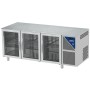 DALMEC - Table réfrigérée vitrée positive 0/+10°C - 350 L - 3 portes - Prof. 600 - 430 x 325 - Sans dessus