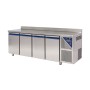 DALMEC - Table réfrigérée positive 0/+10°C - 470 L - 4 portes - Avec dosseret - Sans groupe logé