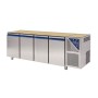 DALMEC - Table réfrigérée positive 0/+10°C - 470 L - 4 portes - Sans dessus - Sans groupe logé