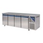 DALMEC - Table réfrigérée positive 0/+10°C - 470 L - 4 portes - Sans dosseret - Sans groupe logé