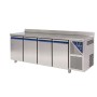 DALMEC - Table réfrigérée positive 0/+10°C - 470 L - Avec dosseret - 4 portes - Avec groupe logé