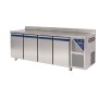DALMEC - Table réfrigérée positive 0/+10°C - 630 L - 4 portes - Avec dosseret - Sans groupe logé