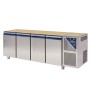 DALMEC - Table réfrigérée positive 0/+10°C - 630 L - 4 portes - Sans dessus - Sans groupe logé