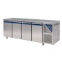 DALMEC - Table réfrigérée positive 0/+10°C - 630 L - 4 portes - Sans dosseret - Sans groupe logé