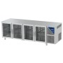 DALMEC - Table réfrigérée positive 0/+10°C - GN 1/1 - 630 L - 4 portes vitrées - Prof. 700 - Sans dessus