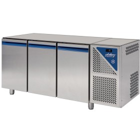 DALMEC - Table réfrigérée positive 0/+10°C - 606 L - 3 portes pleines - Prof. 800 - 600 x 400 - Sans dessus
