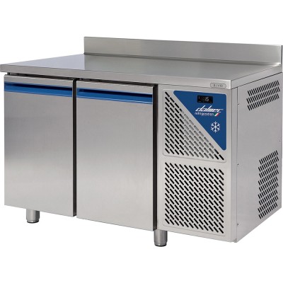 DALMEC - Table réfrigérée positive - Sans groupe - 396 L - 2 portes pleines - P. 800 - 600x400 - Avec dosseret