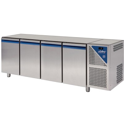 DALMEC - Table réfrigérée positive - Sans groupe - 816 L - 4 portes pleines - P. 800 - 600x400 - Sans dessus