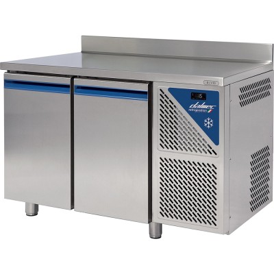 DALMEC - Table réfrigérée positive 0/+10°C - 396 L - 2 portes pleines - P. 800 - 600 x 400 - Avec dosseret