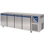 DALMEC - Table réfrigérée sans dessus - Positive 0/+10°C - 816 L - 4 portes pleines - Prof. 800 - 600 x 400