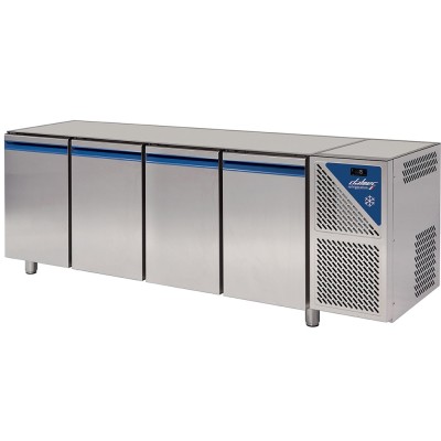 DALMEC - Table réfrigérée sans dessus - Positive 0/+10°C - 816 L - 4 portes pleines - Prof. 800 - 600 x 400