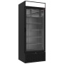 DIAMOND - Vitrine ventilée positive 715 litres NOIRE avec caisson lumineux