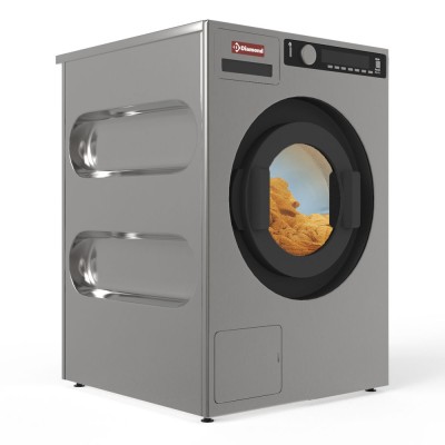 DIAMOND - Lave-essoreuse Inox-Titanium, avec pompe de décharge 8 Kg