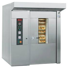 DIAMOND - Four gaz pour boulangerie et pâtisserie, rotatif, 15 ou 18 Niv.(600x800 mm), L. 1840 mm