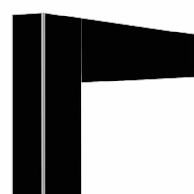 DIAMOND - Déco jonction 2x 530 L Noir mat