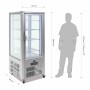 POLAR - Vitrine à pâtisserie 4 faces vitrées, capacité 400 L
