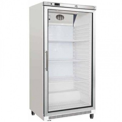FURNOTEL - Déclassé - Armoire froide laquée blanche 600 L 1 porte vitrée GN 2/1