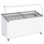 DIAMOND - Déclassé - Conservateur comptoir à glaces 467 L couvercles coulissants, vitres bombées, capacité 8 bacs