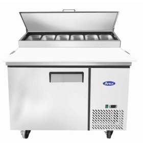 ATOSA - Table de préparation à pizzas 1 Porte 6 BACS GN1/3 dessus polypropylène