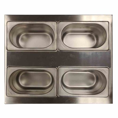 SOFRACA - 4 bacs GN 1/9 P. 100 mm pour bain-marie PICCOLO