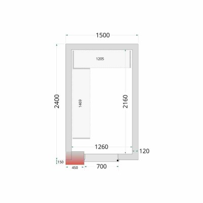 TEFCOLD - Kit rayonnage pour chambre froide CRNF1524