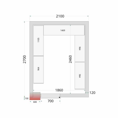 TEFCOLD - Kit rayonnage pour chambre froide CRNF2127