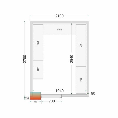 TEFCOLD - Kit rayonnage pour chambre froide CRPF2127